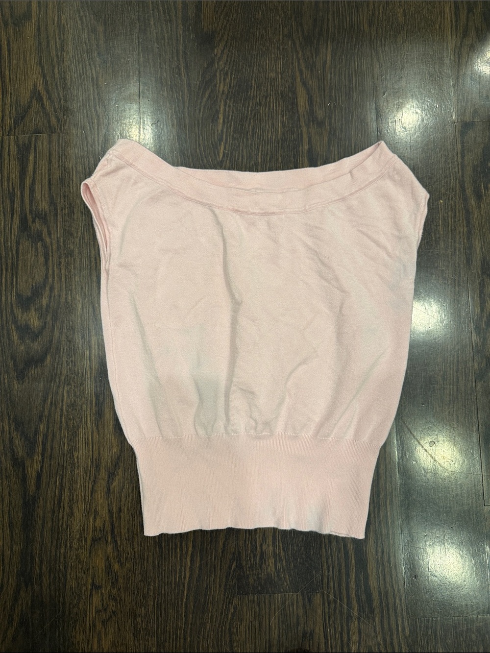Edikted Pale Pink Knit Boatneck Tank